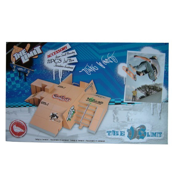 Skateboard Park 11pcs Mini Finger SKATEBOARD Park Kit Ramp Parts Untuk Tech Fingerboard SKATEBOARD