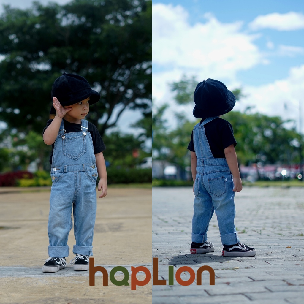 Overall Celana Panjang Jeans Anak Unisex Laki Perempuan 1 - 6 Tahun Baju Kodok | Haplion Kidswear