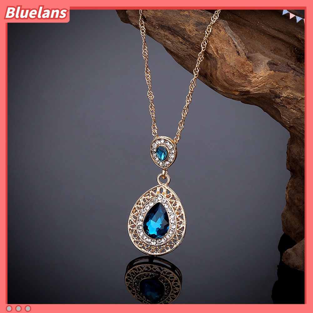 Set Kalung Anting Wanita Gaya Elegan Untuk Pesta Pernikahan