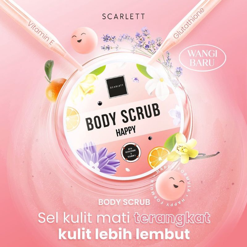 SCARLETT WHITENING HAPPY / CHARMING / JOLLY SERIES - HAPPY BODY CARE BPOM ORIGINAL