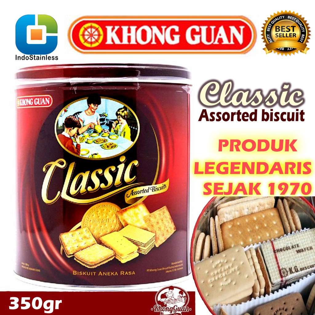 

[PROMO!!] READY BISKUIT KHONG GUAN CLASSIC ASSORTED BISCUITS KALENG BULAT 350GR