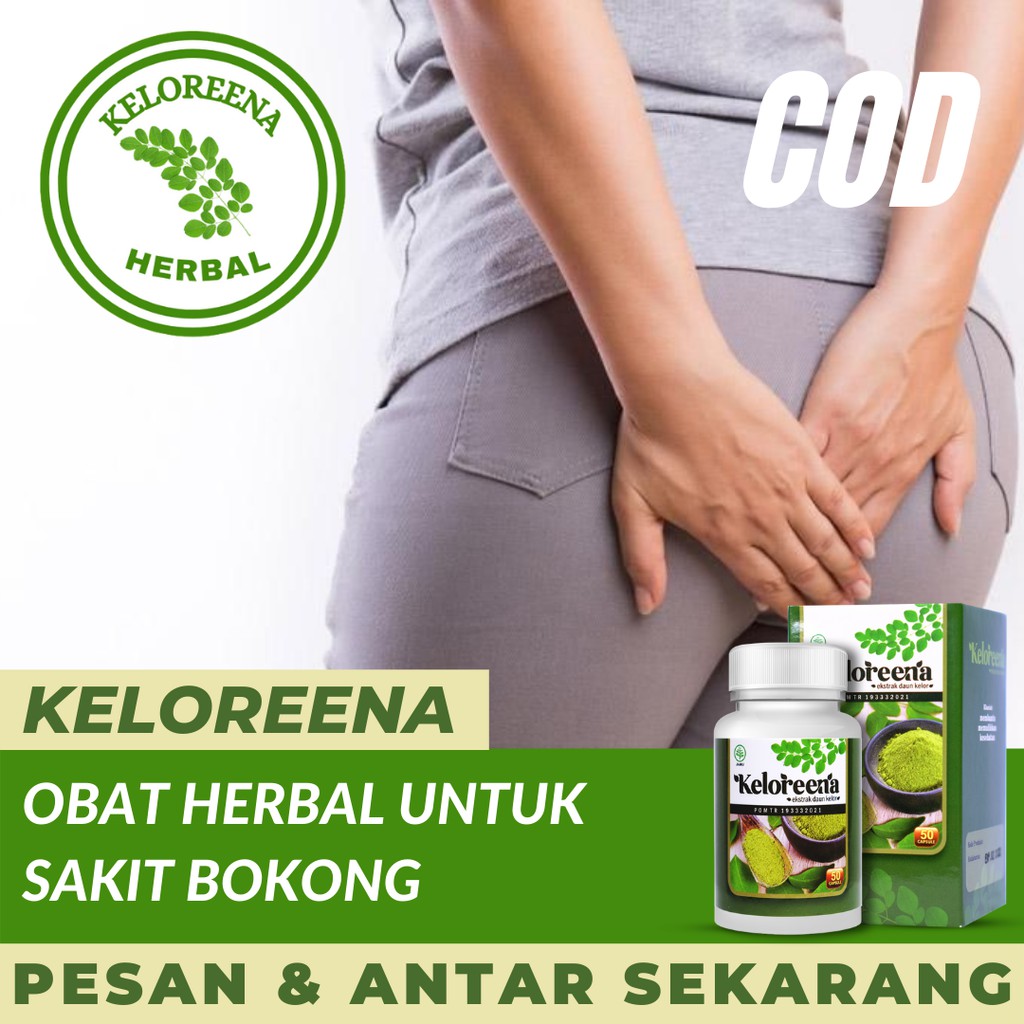 Obat Nyeri Bokong, Sakit Otot Bokong, Saraf Bokong Kejepit Solusi Herbal dengan Keloreena 50 kapsul
