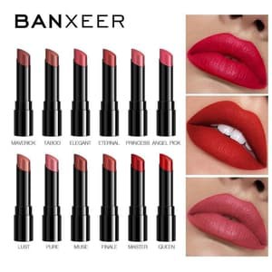 (READY &amp; ORI) Banxeer 12 Colors Matte Lipstick Lipstik Maverick Taboo Elegant Eternal - BX01 BX 01