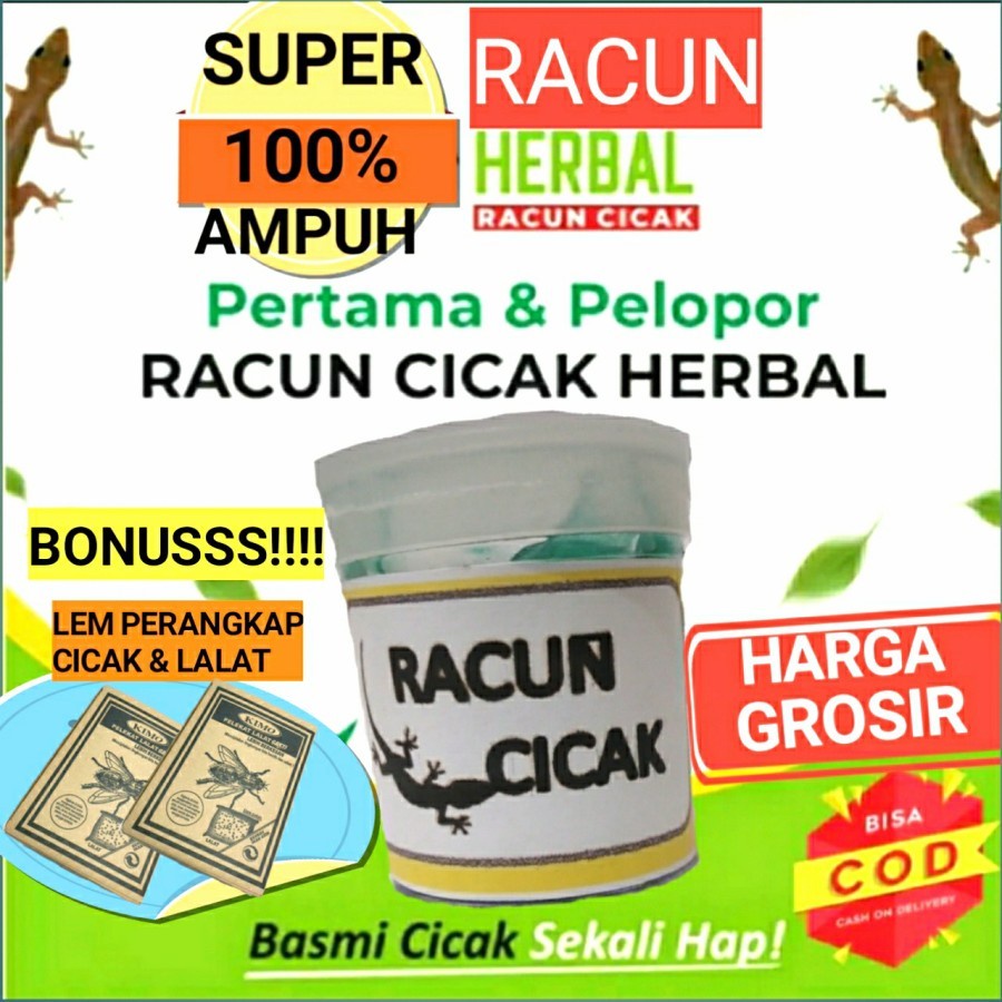 RACUN CICAK Herbal Ampuh Racak SALEP Herbal Asli Obat Pembasmi Cicak Dan Tokek