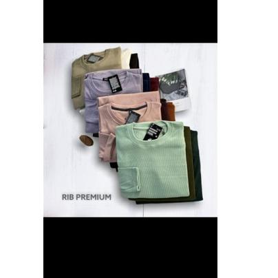 Hot Item--part 1)kaos rib premium/kaos lengan panjang /kaos polos
