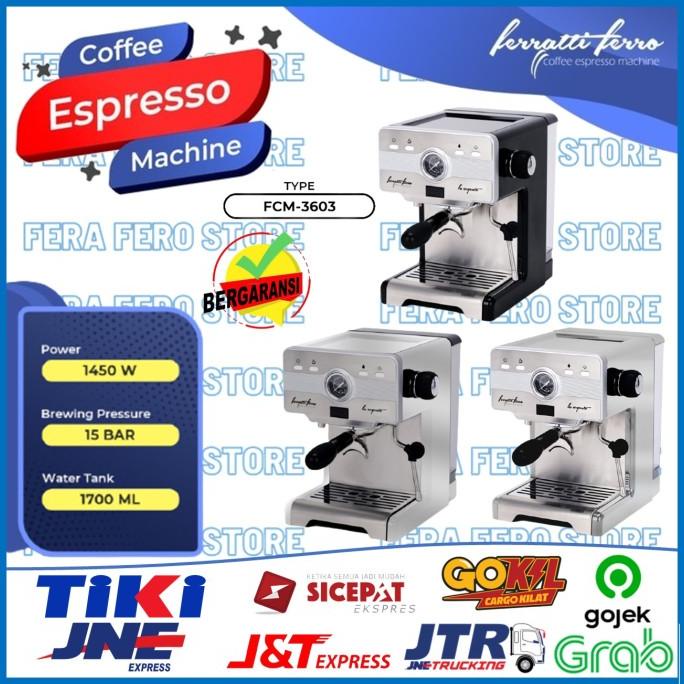 Mesin Kopi Ferrati Ferro Fcm3603 Fcm-3603 La Argento 3Qza123M5D