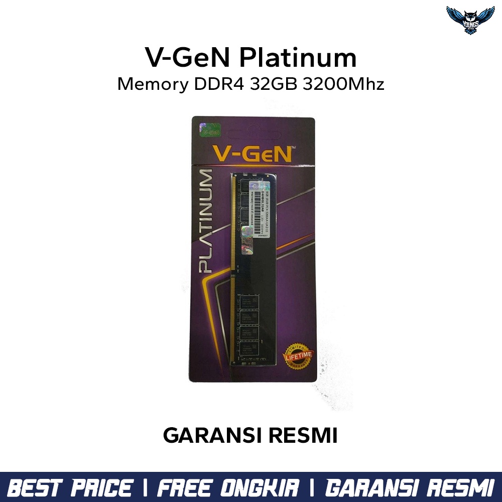 RAM PC V-GEN PLATINUM DDR4 32GB 3200 / PC-25600 LONGDIMM VGEN 3200MHz