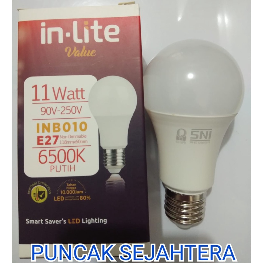 Lampu LED In-lite 11w 11 watt bulb INB010 11W