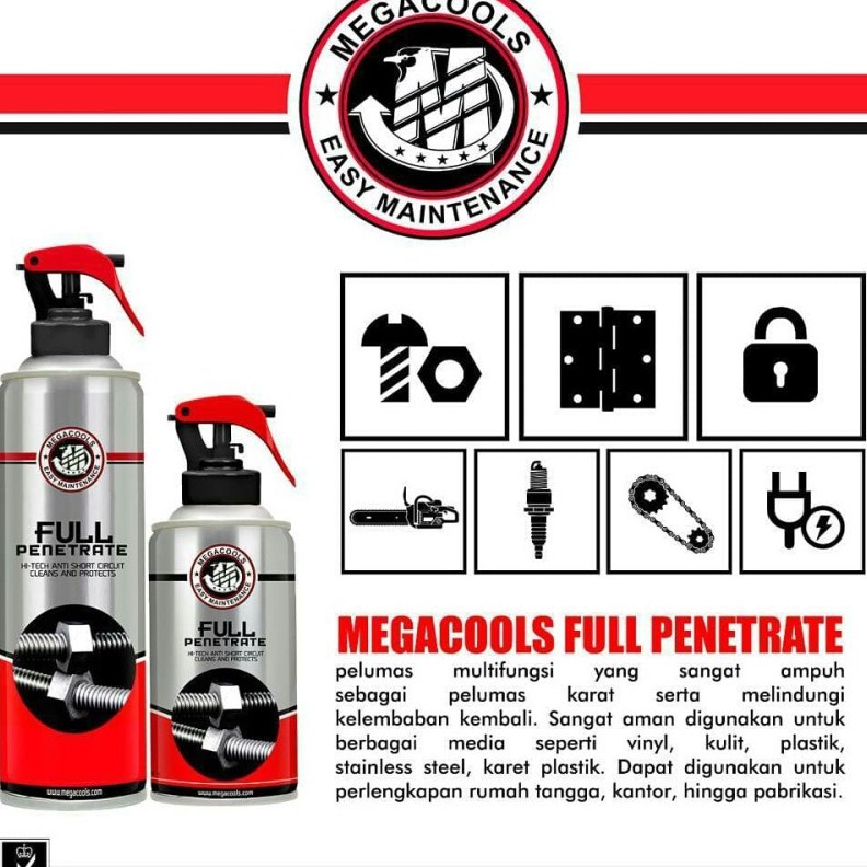 Pelumas WD Anti Karat FULL PENETRATE MEGACOOLS - 500ml