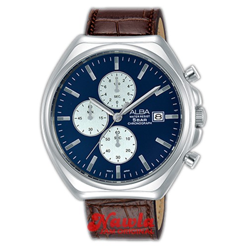 Alba Quartz AM3485X1 Chronograph Blue Dial - Jam Tangan Pria AM3485