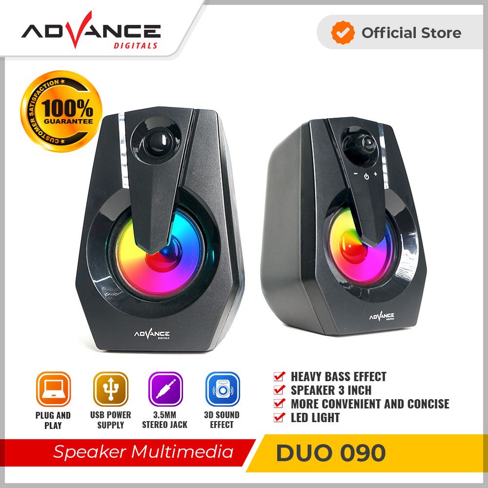 Advance Duo 090 Speaker Komputer PC Laptop Multimedia Bass Aktif