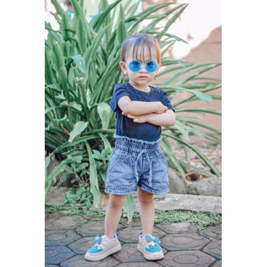 HOTPANTS  JEANS ANAK PEREMPUAN SNOW WASH USIA 1 -7 TAHUN