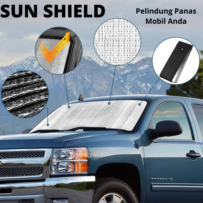 Car Sun Shield Tirai Tabir Pelindung Kaca Dashboard Mobil Dari Panas Sinar Matahari