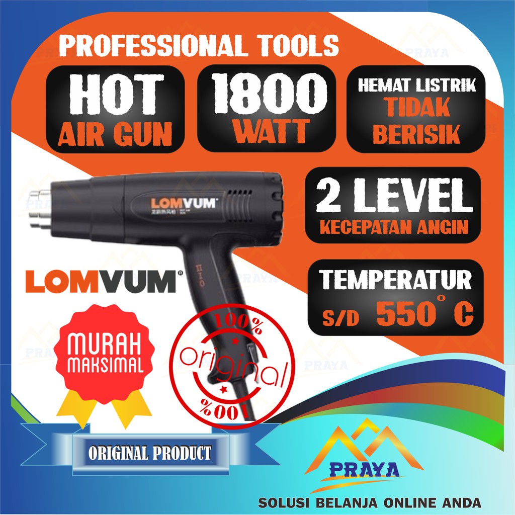 PREMIUM MESIN HEAT GUN HOT AIR GUN UDARA PANAS PEMANAS