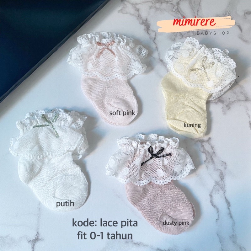 Kaos kaki Renda Bayi Anak | Kaoskaki Renda Baby Lucu Lembut Korea