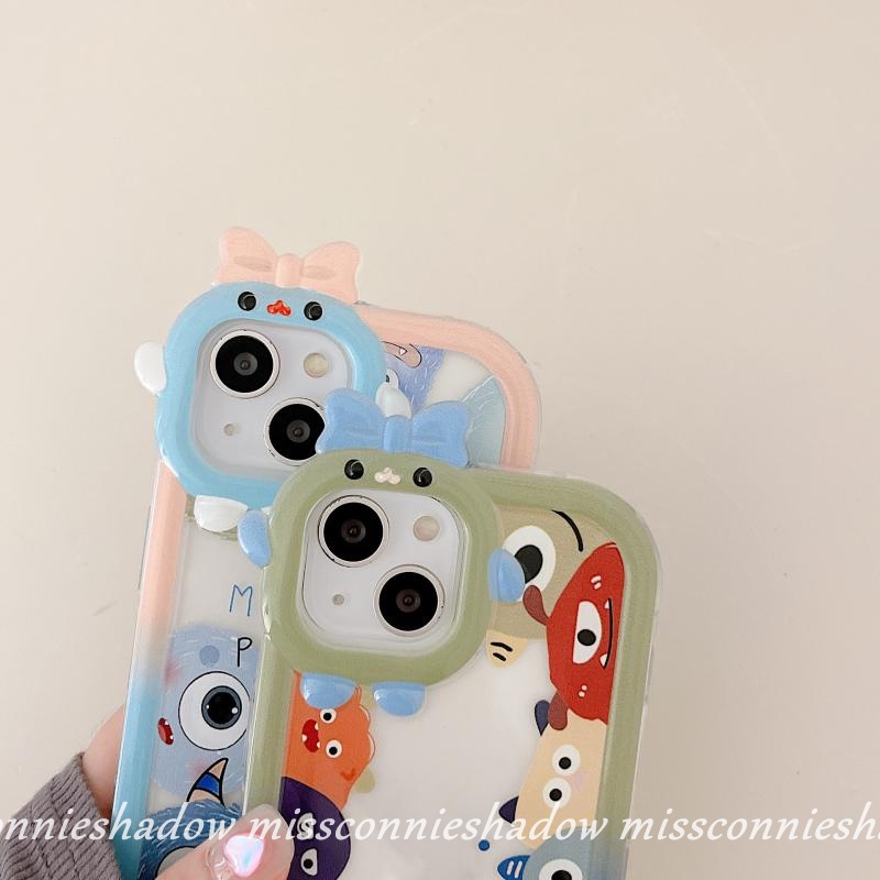 Soft Case Desain Kartun Monster Kecil 3D Untuk IPhone 11 XR 6 6S 7 8 Plus 13 12 11 14 Pro MAX 14 Plus X XS MAX SE 2020