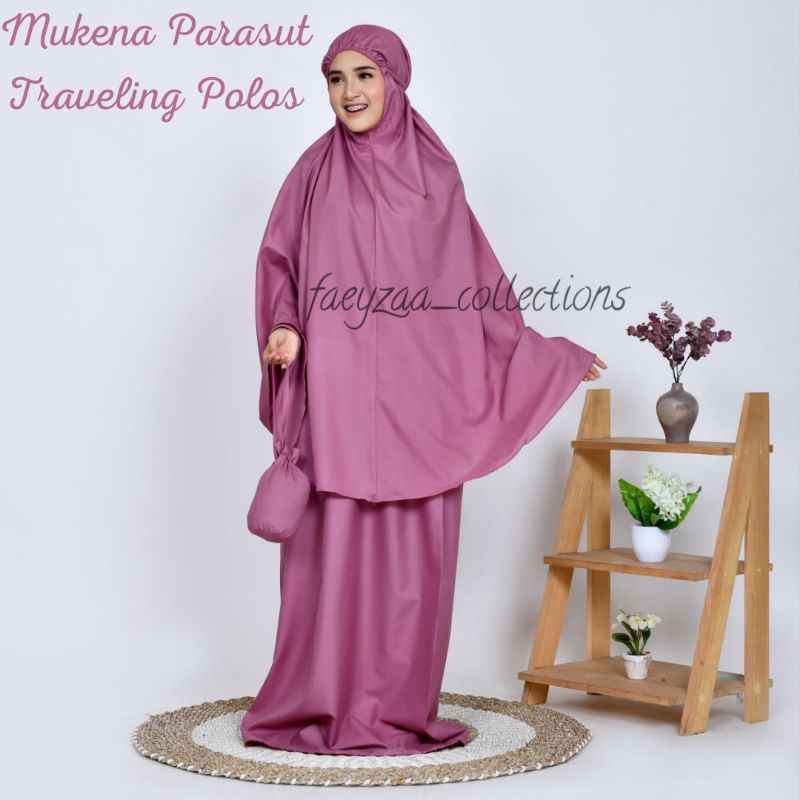Mukena Parasut Traveling Polos Murah