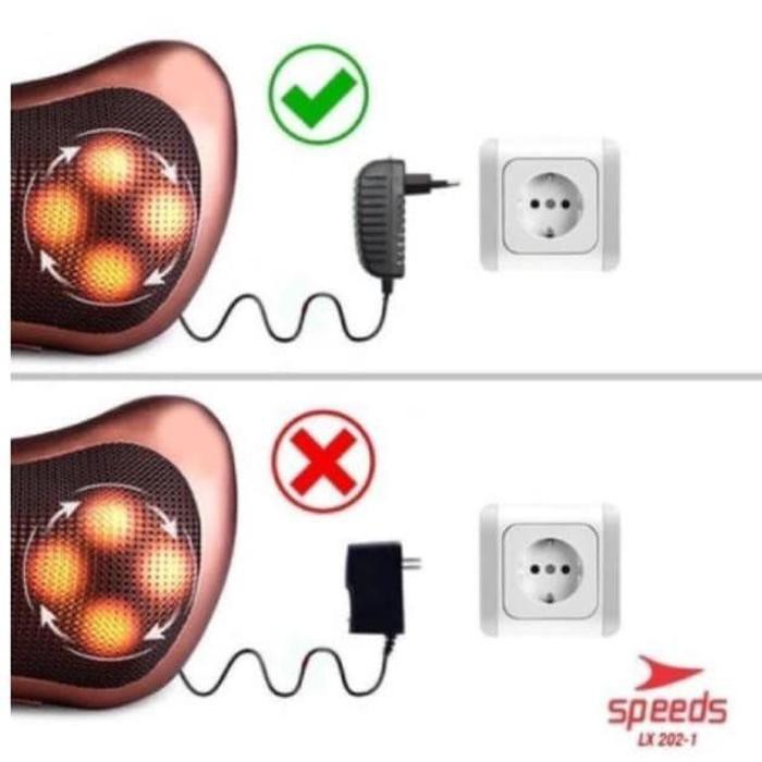 [Bantal mobil] BANTAL MASSAGE PILLOW MOBIL ELEKTRIC PIJAT LEHER PUNGGUNG SPEEDS 8BOLA