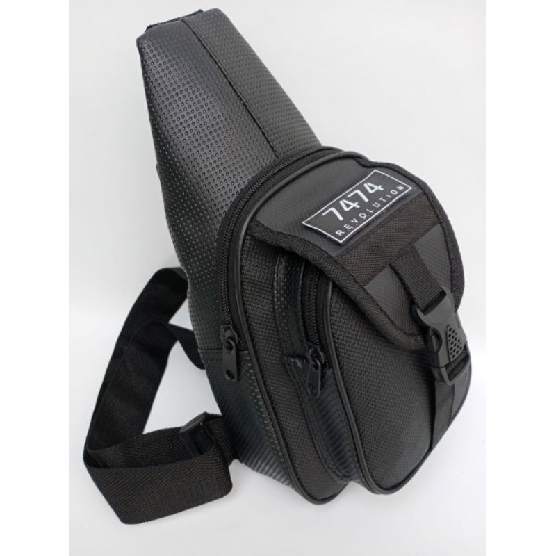 Tas Selempang Pria Kulit PU 08/ Tas Slingbag Cowok/ Tas Waistbag Laki-Laki ( Anti Air )