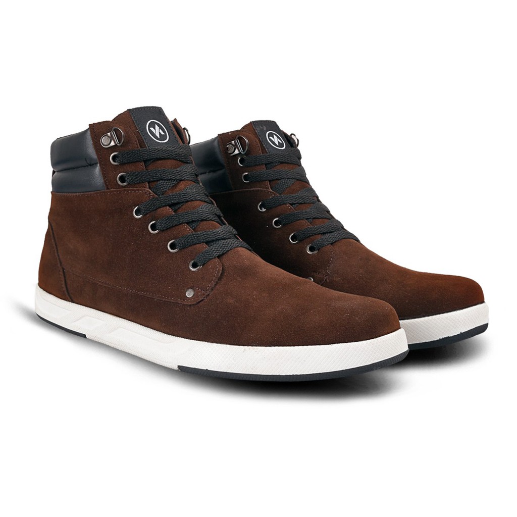 Sepatu Sneakers Pria Terbaru V 4087 Brand Varka Sepatu Kerja Murah Berkualitas Coklat