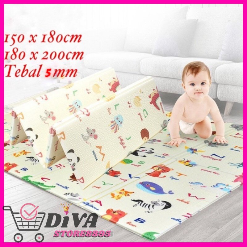 BEST SELLER Playmat Import Matras Empuk Kelas bagus Premium Motif Bolak Balik cocok untuk anak kecil bisa cod divastore