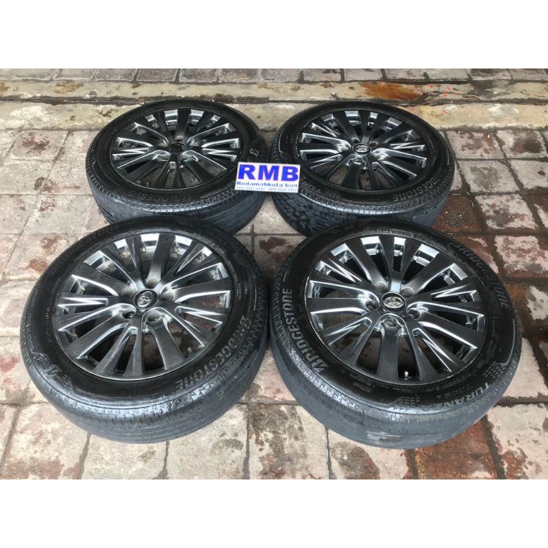 VELG BEKAS MOBIL REPLIKA VELFIRE RING 17 + BAN BRIDGESTONE COCOK BUAT INOVA APV GRAND MAX LUXIO