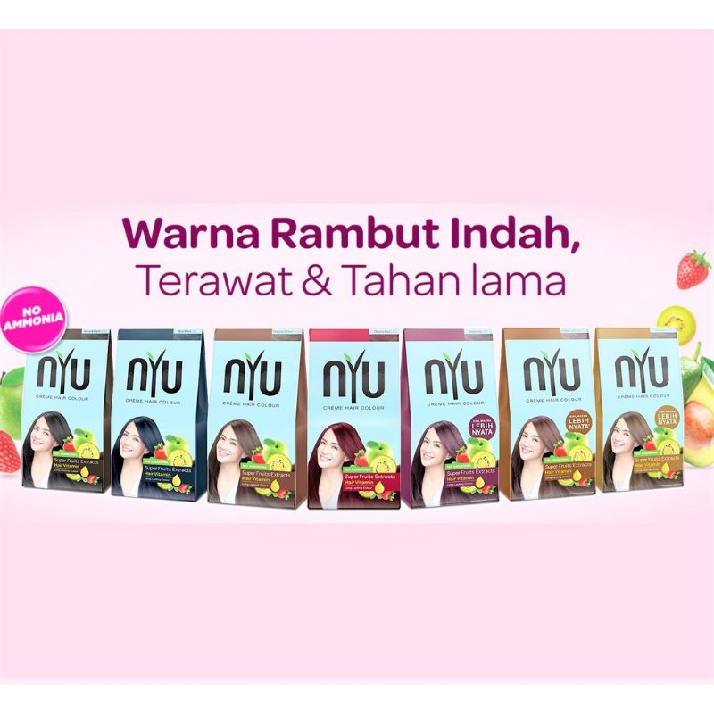 NYU Cream Hair Colour Sachet 20ml|Cat Rambut NYU 100% Original