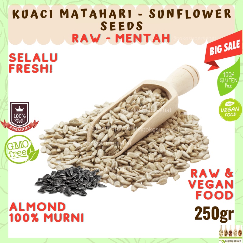 

SUNFLOWER SEED / KUACI / BIJI BUNGA MATAHARI TANPA KULIT 250GR