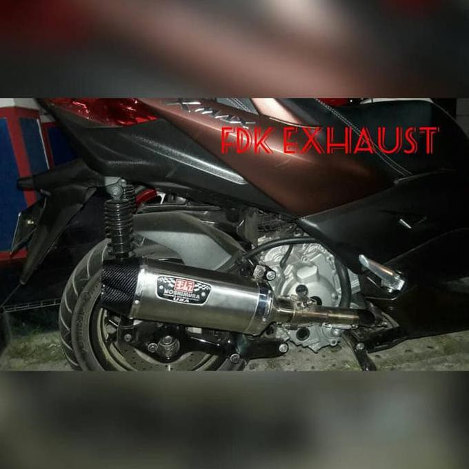 Hemat Knalpot Racing Yosimura R77 Dobel Hole Titan.Untuk Yamaha Xmax 250 Free Ongkir