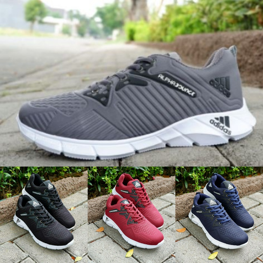 Sepatu Sneakers Pria Alphabounce Running Sport Olahraga Murah Terlaris