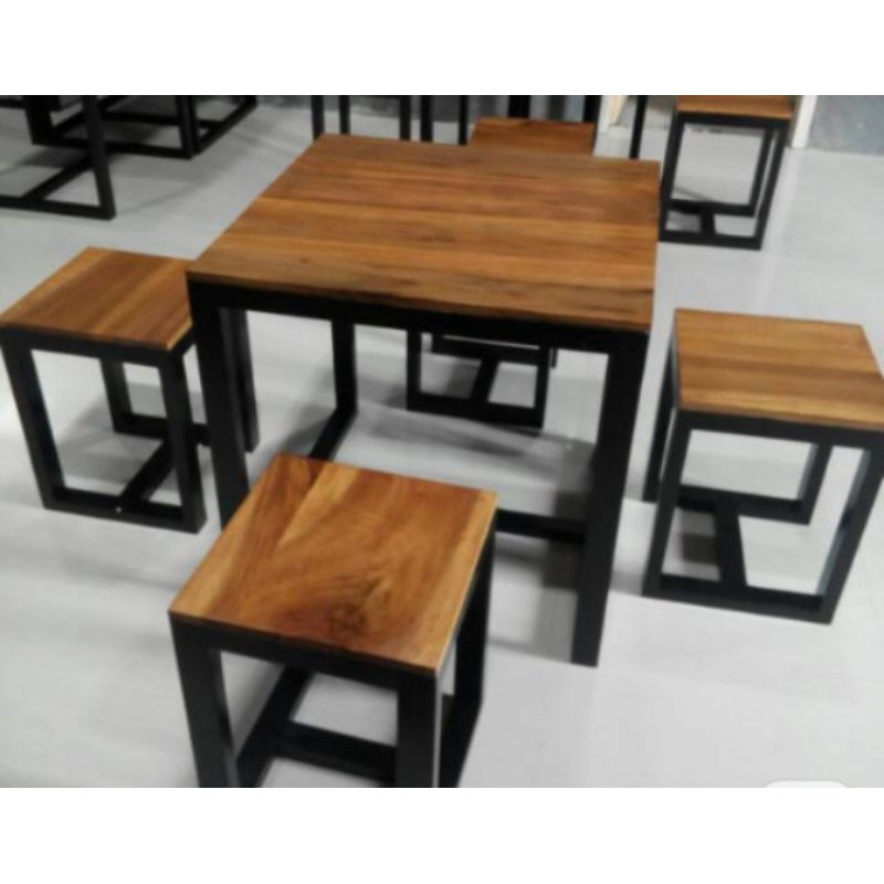 meja cafe minimalis 1.meja 4.kursi