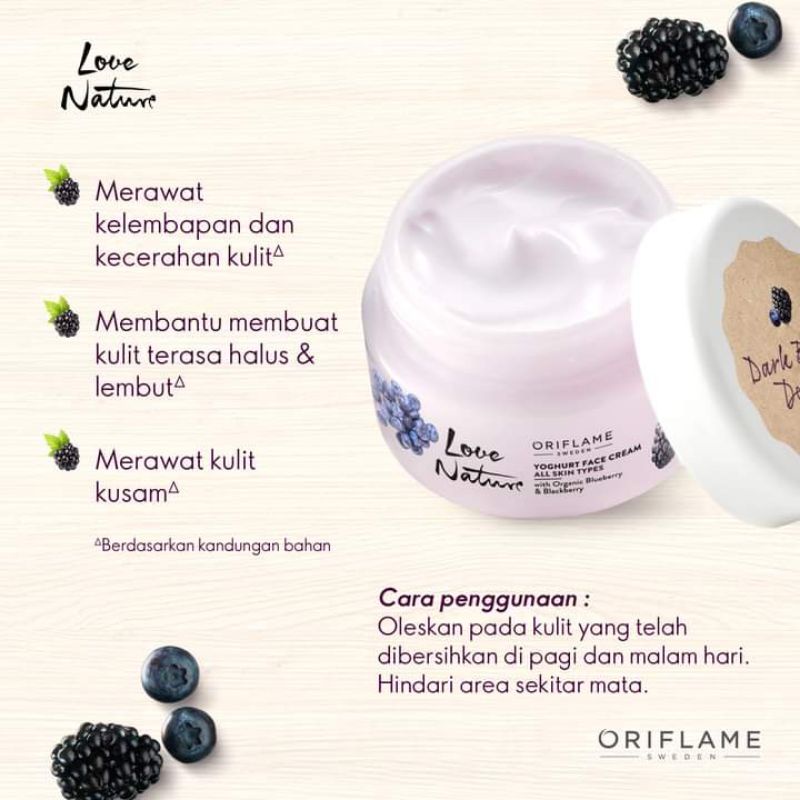 Love Nature Dark Berries Delight Face Scrub Marmalade/Face Mask Smoothie/Yoghurt Face Cream