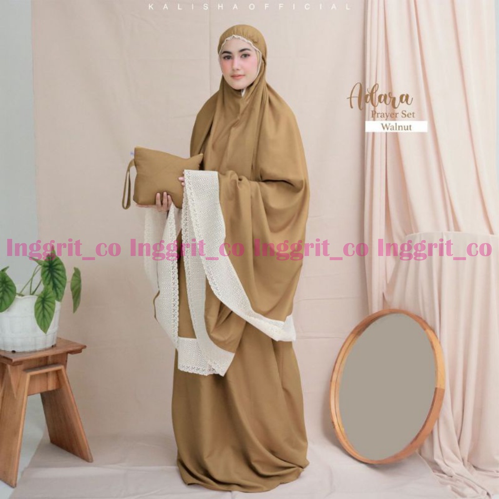 Mukena Dewasa Katun Polos Renda Jumbo/Mukena Traveling Dewasa