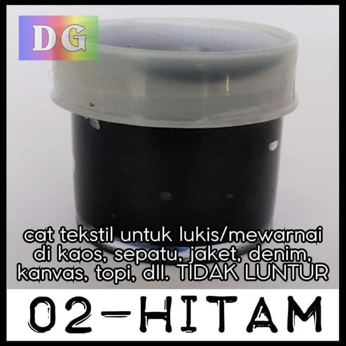 

Cat Lukis / Kanvas / Tekstil - warna Hitam - utk lukis kaos/tas/sepatu