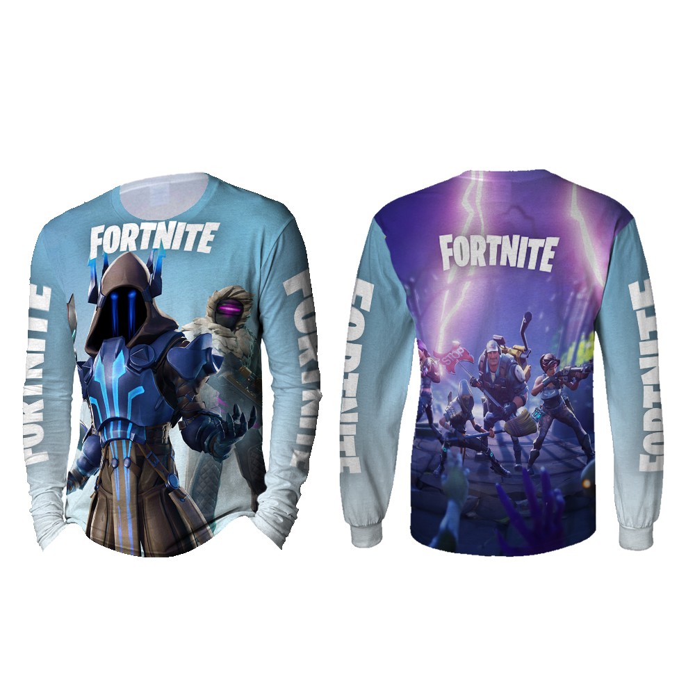 Kaos Pria Lengan Panjang Fortnite 3D Full Print Sublimation 002