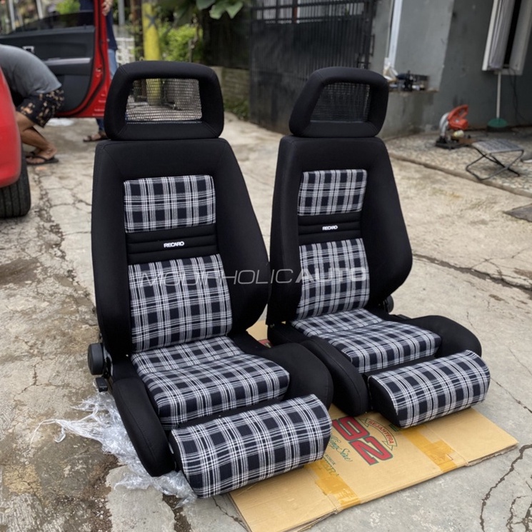 JOK RACING RECARO LX JARING KOTAK KOTAK HITAM UNIVERSAL PREMIUM