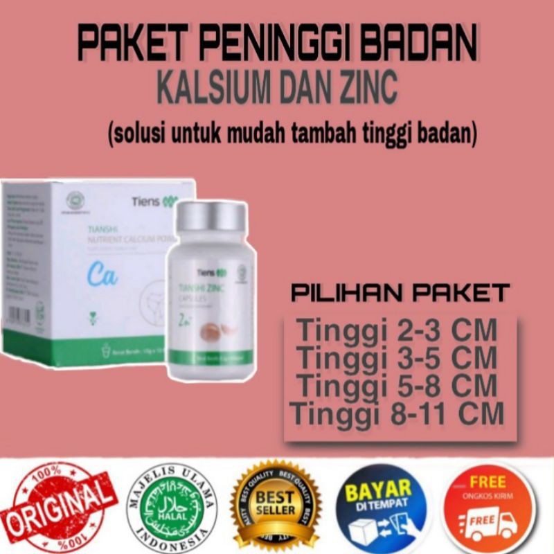 [COD]CALCIUM DAN ZINC TIENS PENINGGI BADAN