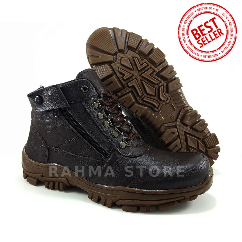 Sepatu Safety Boots Proyek Asli Kulit - Sepatu Safety Shoes - King Arthur - Sepatu Safety Kerja - Se