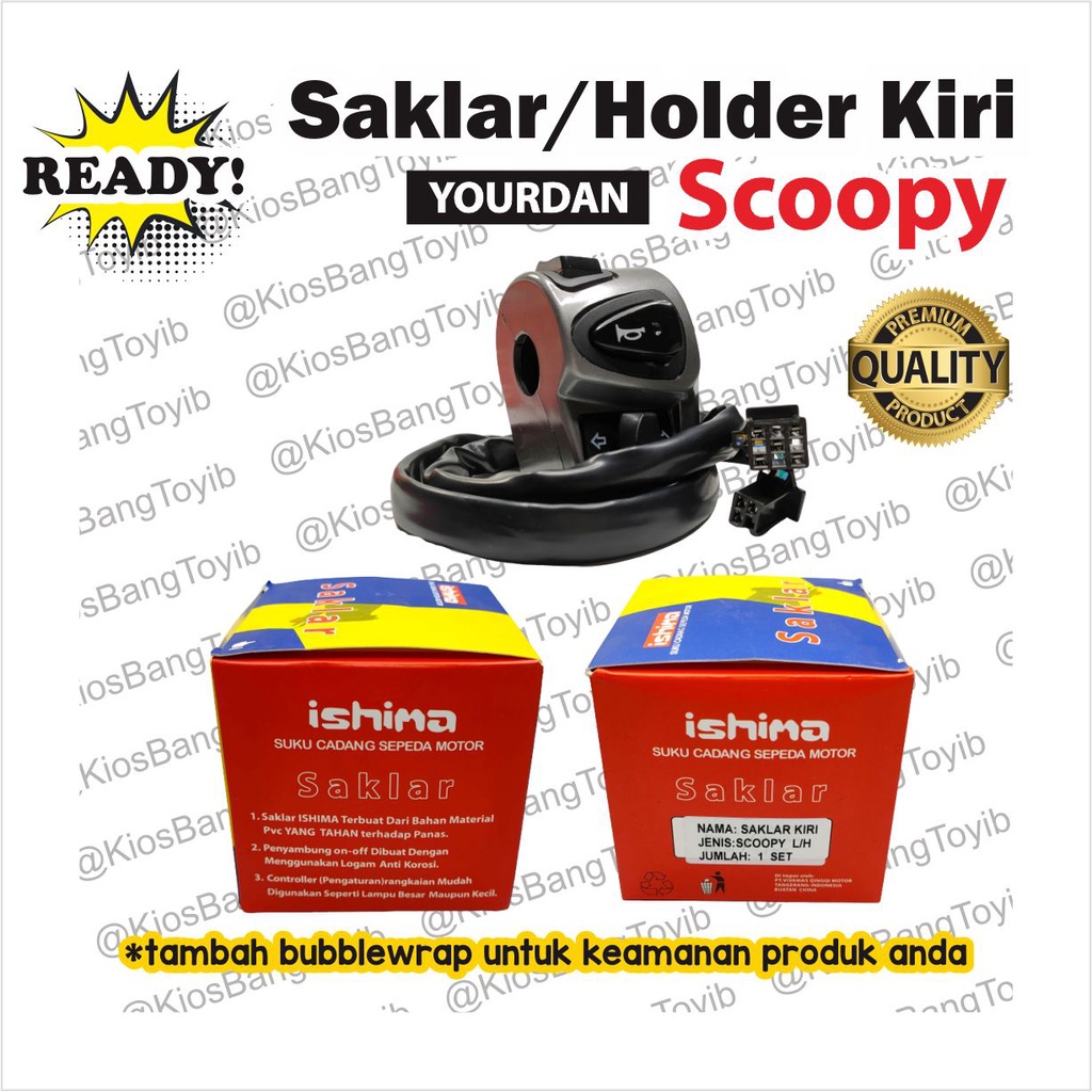 Saklar Holder Handle Switch Kiri Honda Scoopy (ISHIMA)