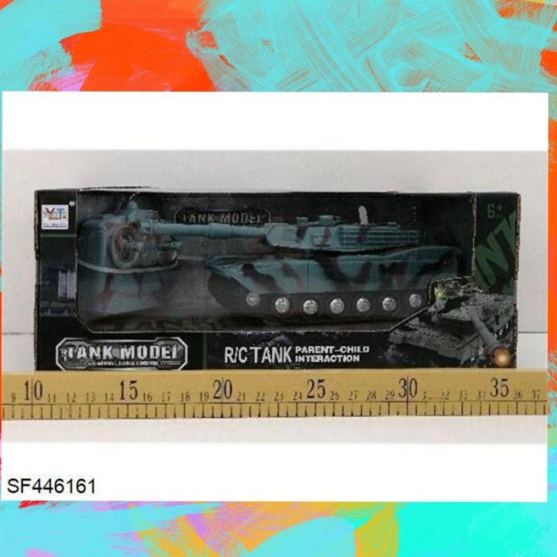 MAINAN ANAK RC TANK MODEL KECIL  ADA SUARA DAN LAMPU  BATERAI CAS