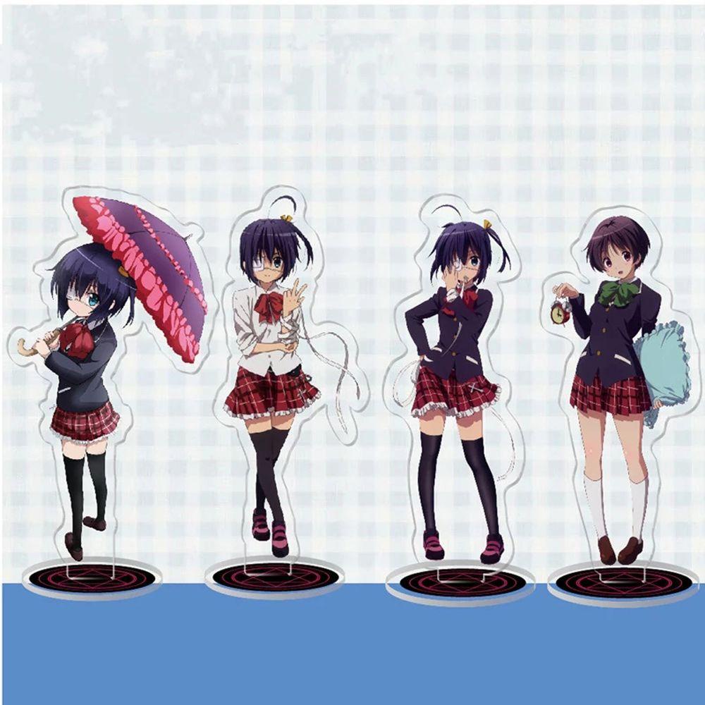 Lanfy Anime Figure Stand Model Mainan Kawaii Desk Decor Kartun Ornamen Karakter Anime Transparan Plat Model Akrilik