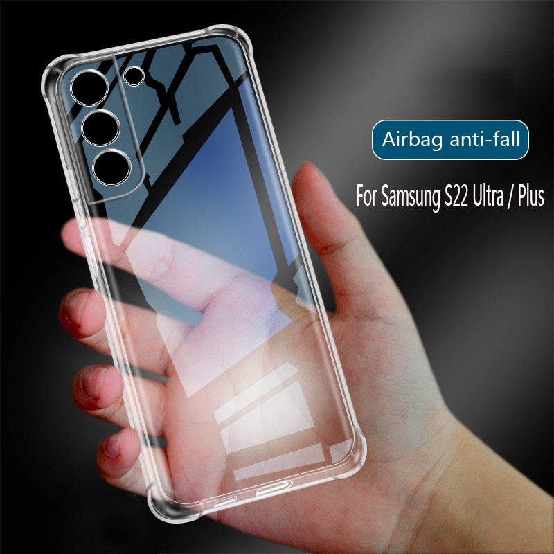 Soft Case Silikon Samsung Galaxy S22 S22 Plus S22 Ultra Bening transparan Airbag Anti Crack Tebal