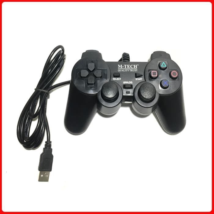 Gamepad single black m-tech - joystick 1 hitam mtech