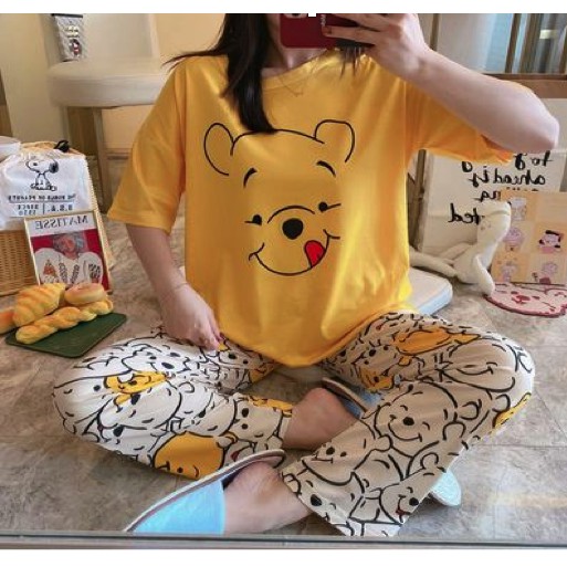 [ROZIE.WEAR] PIYAMA KOREA ORIGINAL/PAJAMAS IMPORT/SETELAN KOREA/TIDAK NERAWANG/JOGER KOREA/BAJU TIDUR-W18