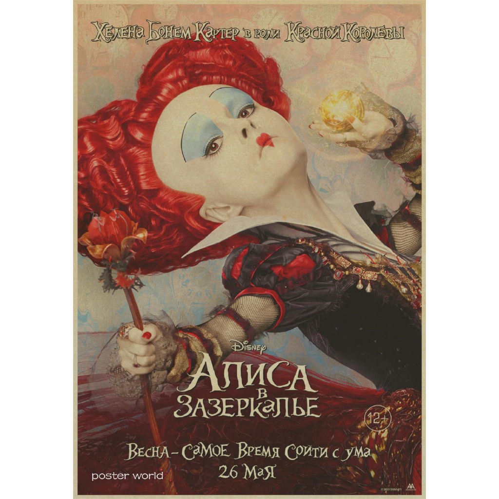 Poster Stiker Dinding Film Alice In Wonderland Gaya Retro Vintage Untuk Dekorasi Rumah