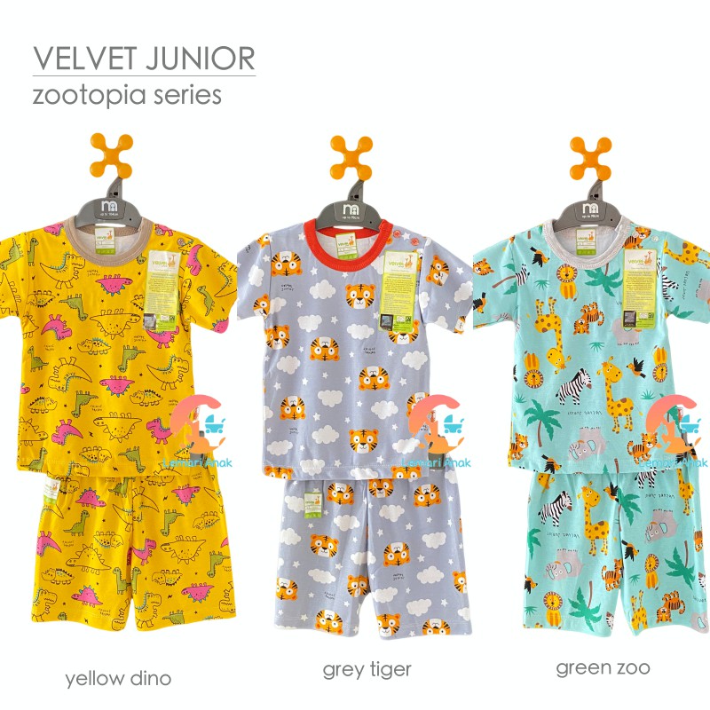  VELVET  JUNIOR  Setelan Oblong Pendek Celana Pendek Size S 