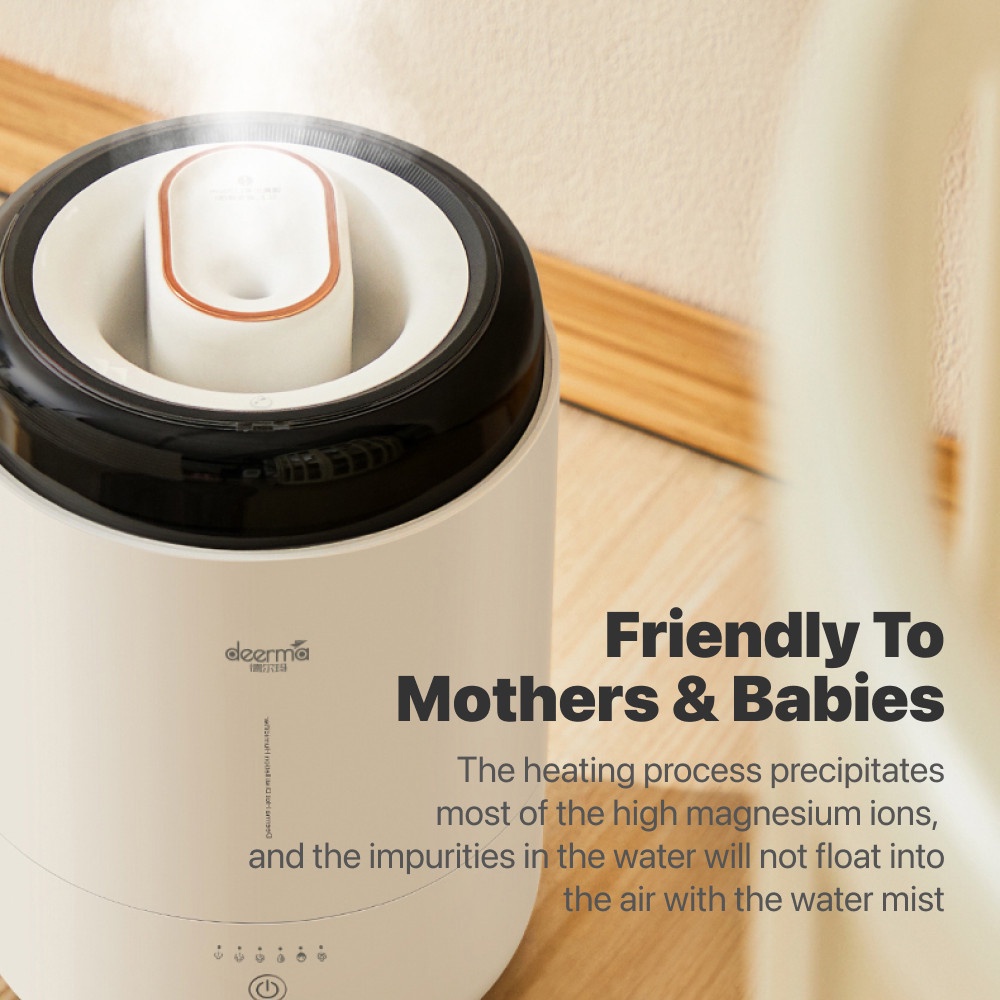 【NEW】Deerma RZ100 Household Thermal Distillation Humidification Smart Air Humidifier 2.3L Sterile Mother And Baby Humidifier