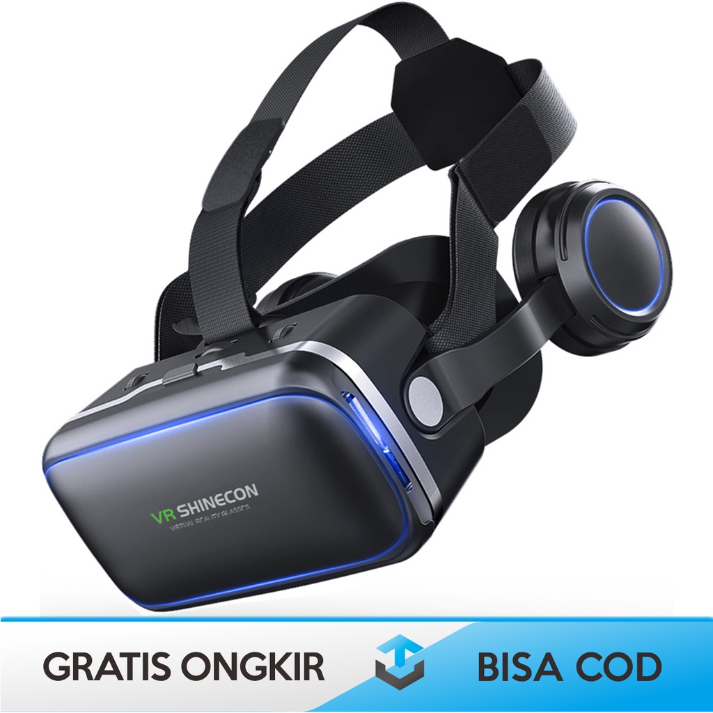 VR BOX VIRTUAL REALITY GAME 3D 7 INCH SHINECON ORI HEADPHONE 6.0 MURAH