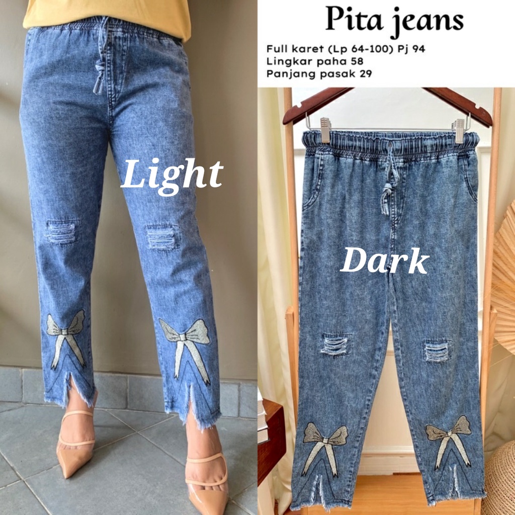 PITA BAGGY JEANS VARIASI BORDIR ASLI