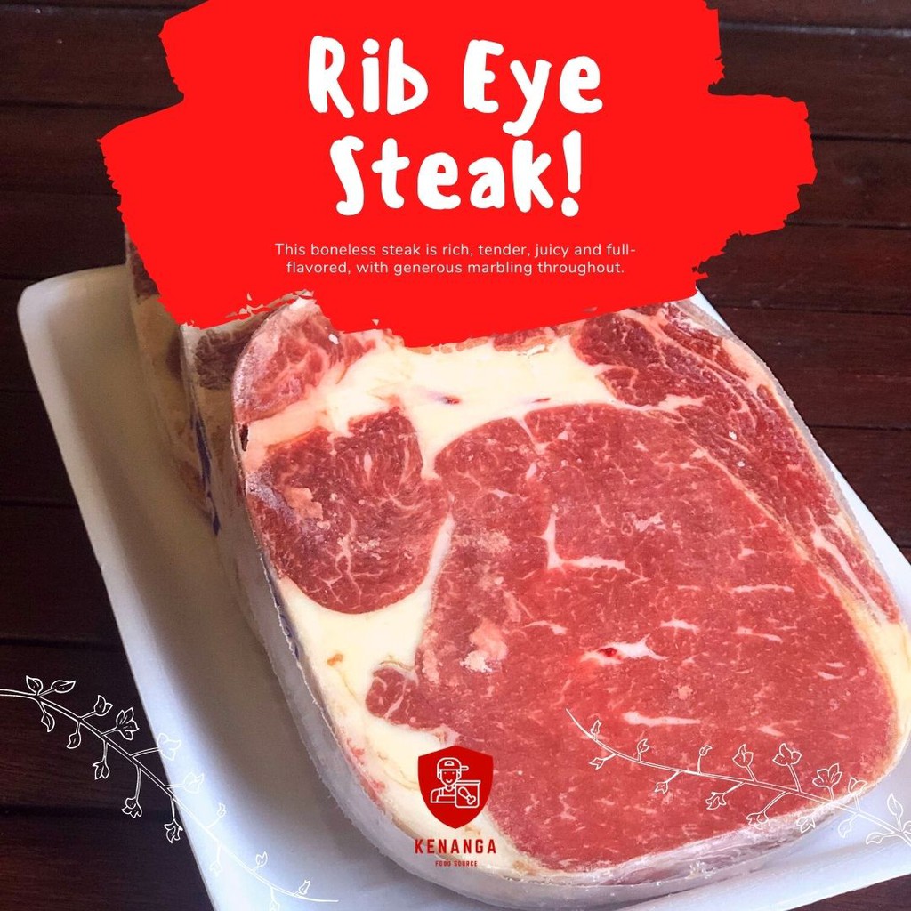 

AUS Ribeye Beef Grade A - Daging Ribeye Steak Cut 200 gr 100% Halal